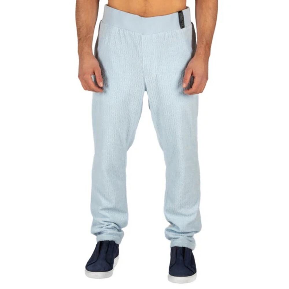 Bain de Mer St. Tropez Men's Luxury Synthetic Linen Casual Resort Pants White L